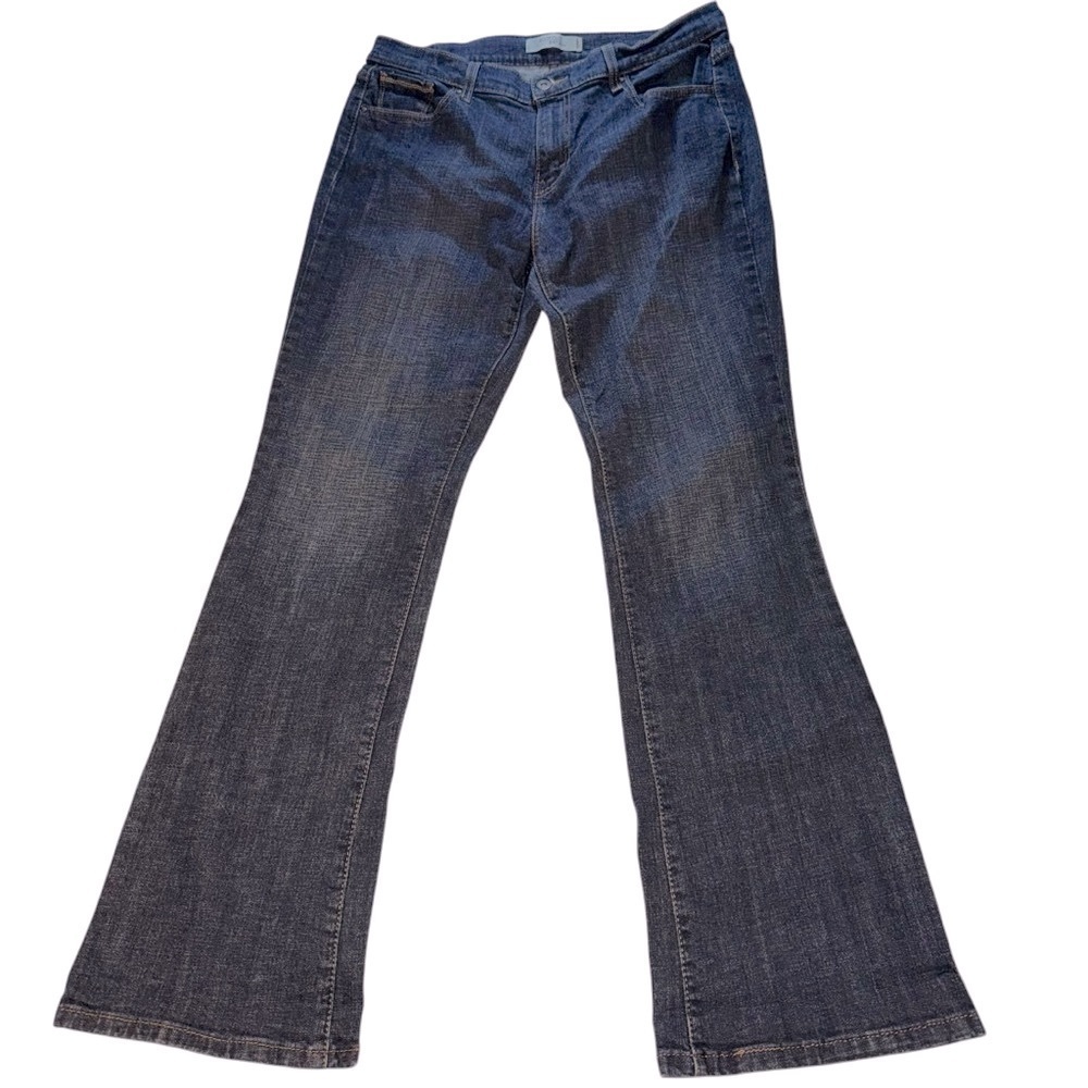 Levi Women’s Dk Blue Jeans SZ 32X33 Wide Leg Mid-Rise 100% Cotton Fancy Pockets